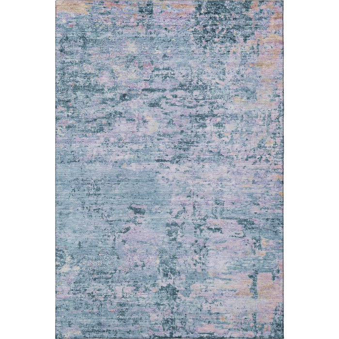 10' X 14' Abstract Washable Area Rug With UV Protection (699142) - Blue / Lavender