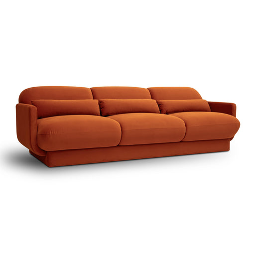 TOV Furniture Azalea velvet sofa in a stationary design, featuring plush upholstery and a modern style for living room decor.