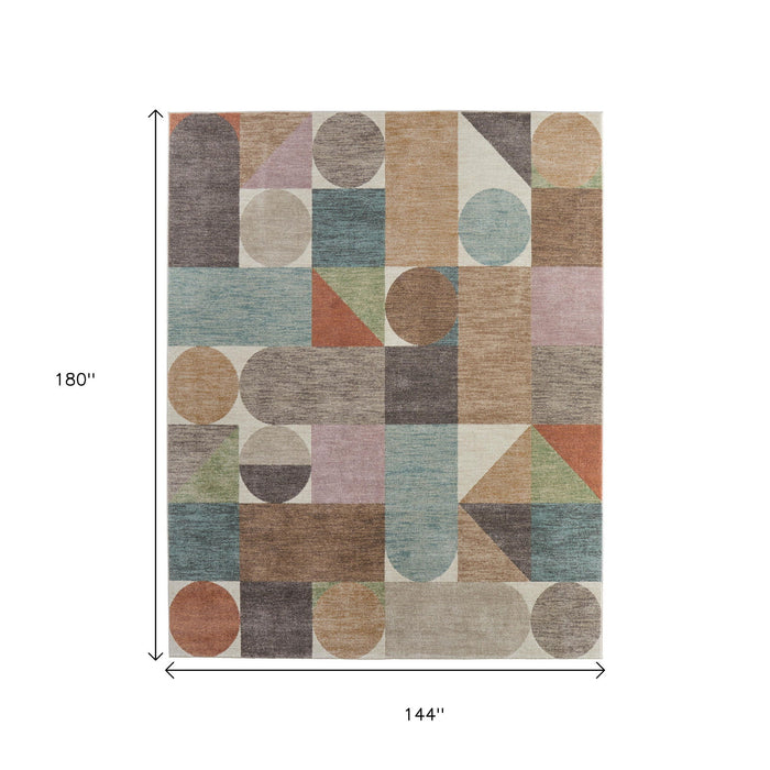 12' X 15' Checke Area Rug - Ivory
