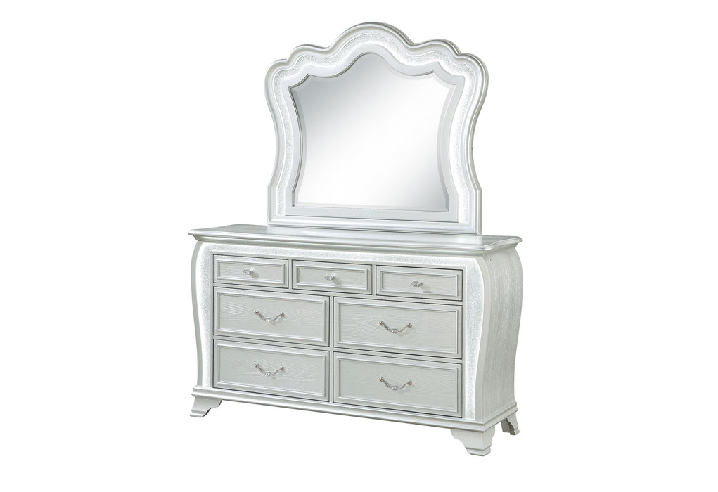 Aria - Mirror With LED - Silver