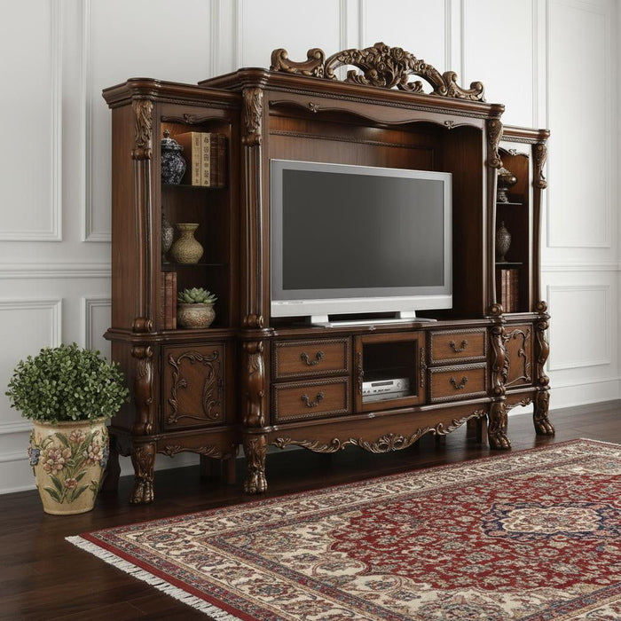 Cabinet Enclosed Storage Entertainment Center - Brown