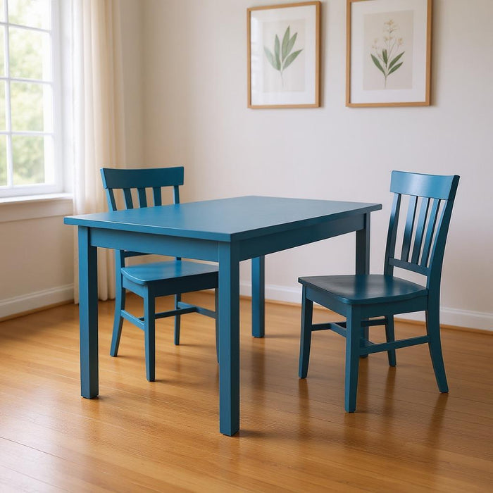 48" Solid Wood Dining Table - Caribbean Blue