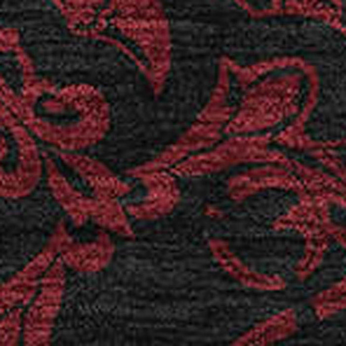 8' X 10' Medallion Washable Area Rug With UV Protection - Red And Black