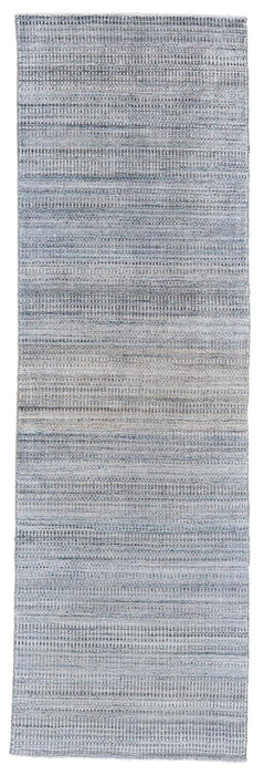 10' Ombre Hand Woven Runner Rug - Gray And Purple