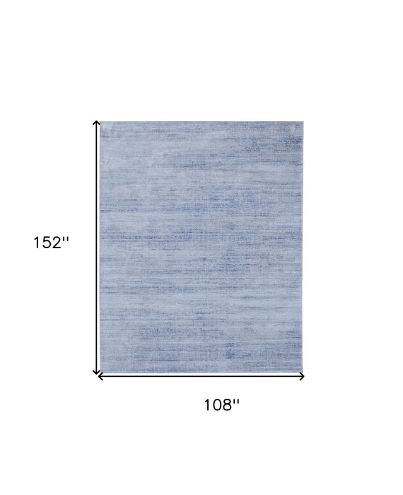 9' x 13' Power Loom Area Rug - Blue And Ivory