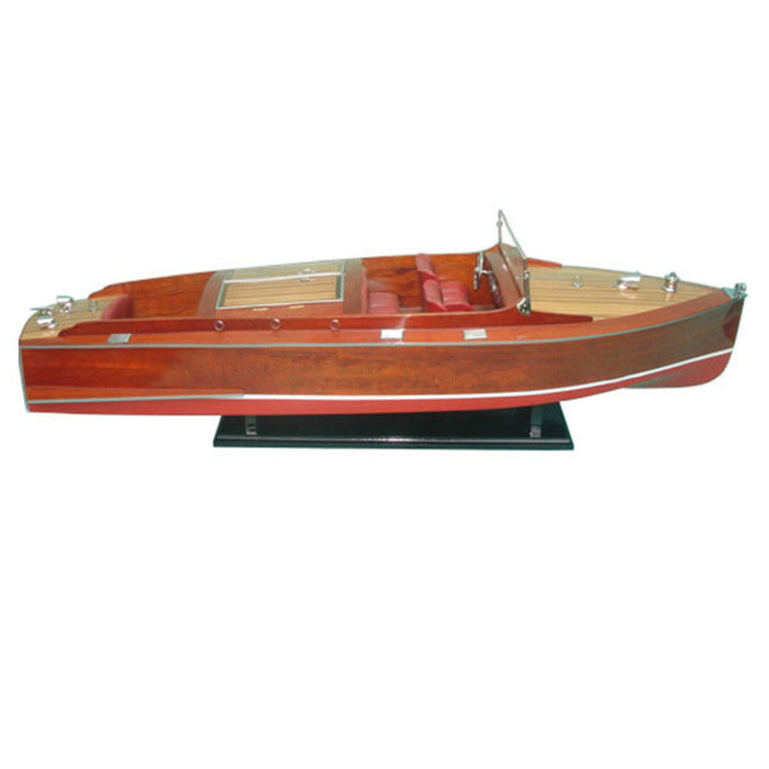 Hand Painted Model Boat (624214) - Dark Brown / Light Brown