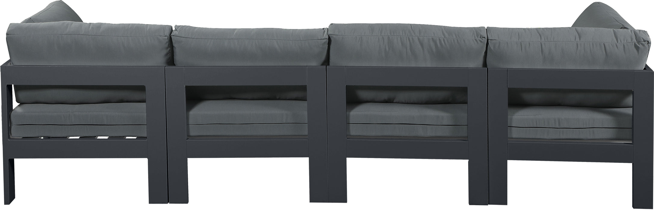 Nizuc - Outdoor Patio Modular Sofa - Dark Grey - Modern & Contemporary