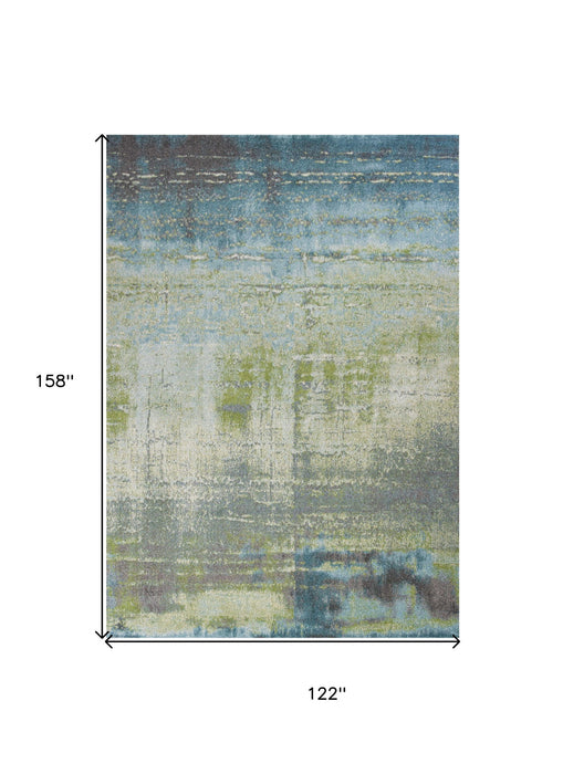 9' x 13' Polypropylene Area Rug - Blue Or Green