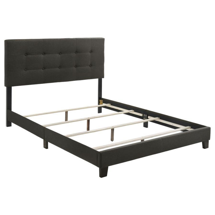 Mapes - Upholstered Queen Panel Bed - Charcoal