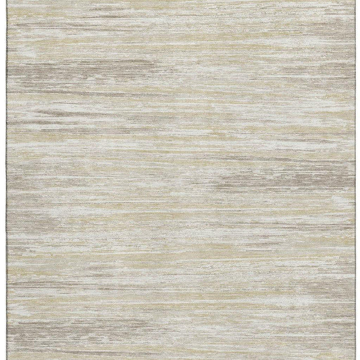 10' X 14' Striped Washable Area Rug With UV Protection (671192) - Beige / Ivory