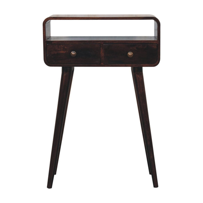 Solid Wood Console Table With Shelf With Drawer (723418) - Brown