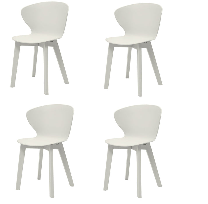 Heavy Duty Plastic Dining Side Chair (Set of 4) - White