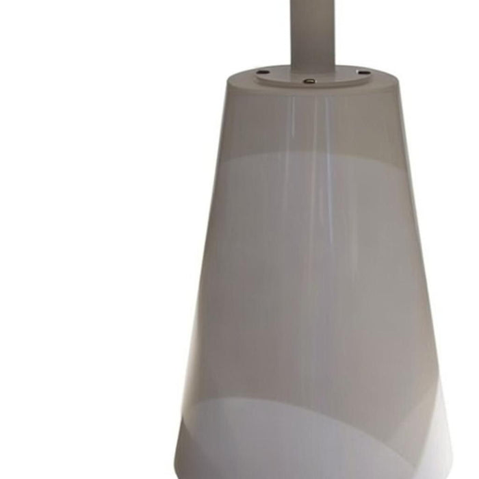 36" Metal Pedestal Base Round Top Dining Table - White