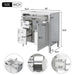 Modern Giga bathroom vanity with top sink, two drawers, and a tip-out drawer, featuring sleek bathroom storage cabinet design.