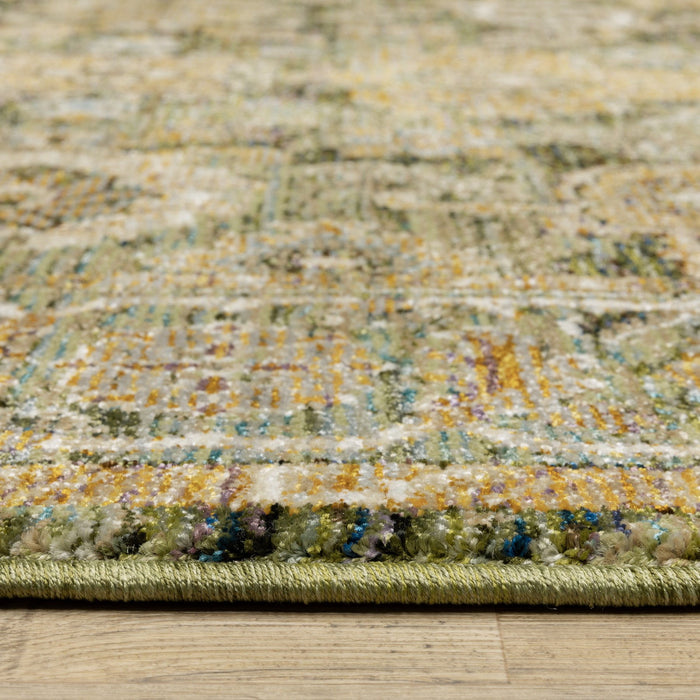 5' X 7' Oriental Area Rug (576176) - Green / Brown / Beige