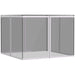 White mesh sidewall netting for patio gazebos and canopy tents, with zipper closures, compatible with Outsunny 10x13 gazebos.