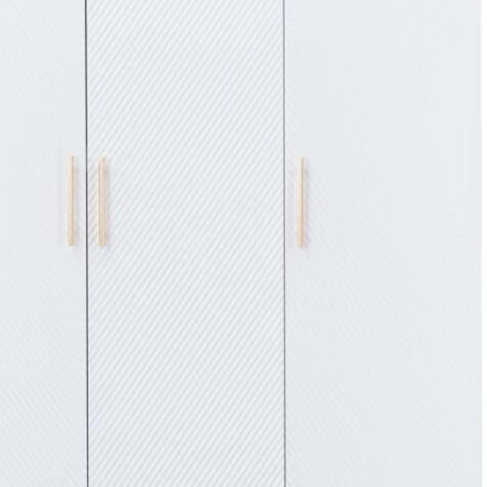 74" Four Door Three Drawer Combo Dresser - White