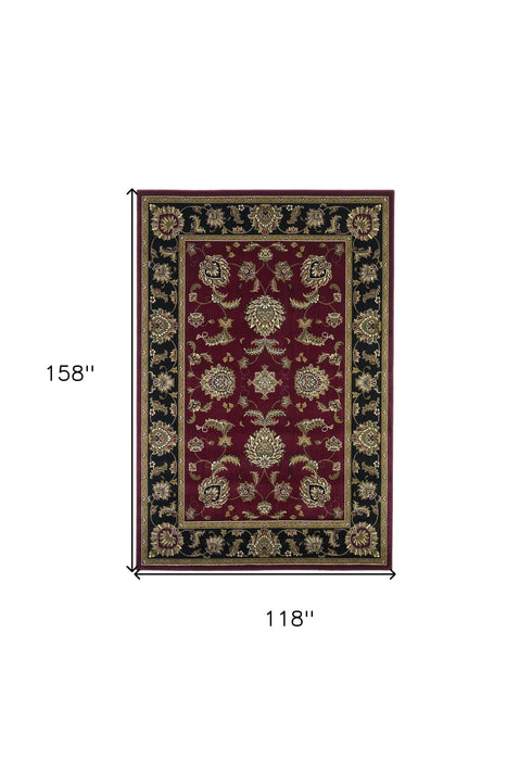 9' x 13' Area Rug - Red And Black