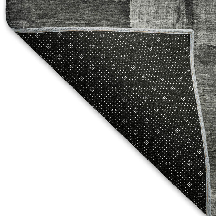 10' X 14' Abstract Washable Area Rug With UV Protection (693912) - Gray / Silver / Charcoal