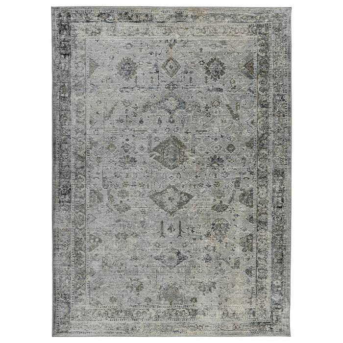 10' X 14' Medallion Area Rug - Gray And Charcoal