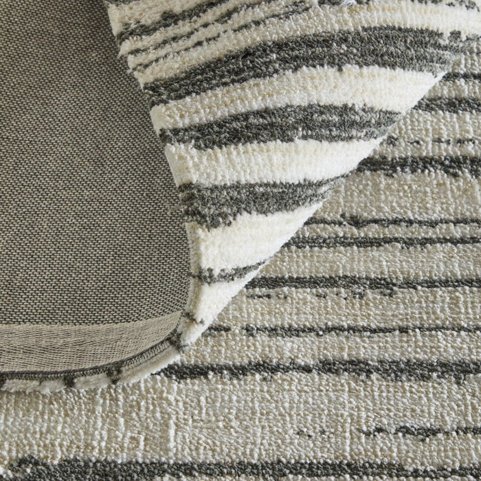 9' X 13' Abstract Area Rug (722093) - Black / Ivory