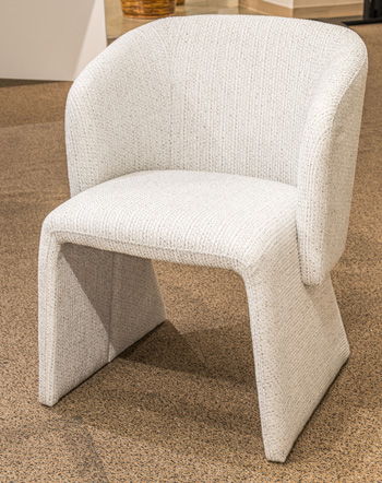 Set of two gray upholstered dining arm chairs by Signature Design by Ashley®, featuring padded seats and stylish wooden legs.