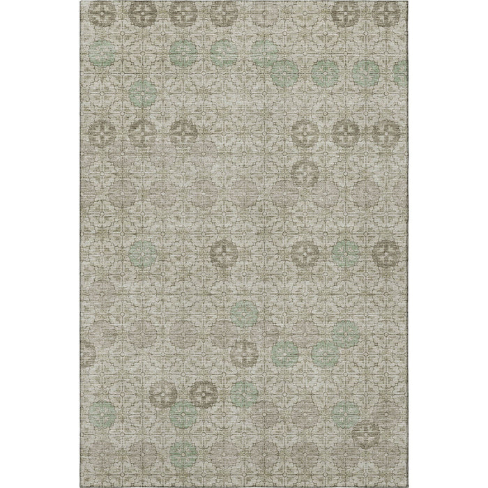 10' X 14' Geometric Washable Area Rug With UV Protection (705935) - Beige / Taupe