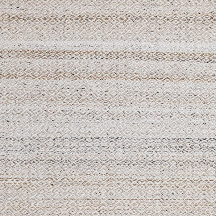 8' X 11' Geometric Hand Woven Area Rug (661338) - Cream / Beige