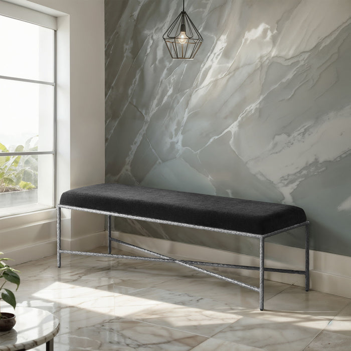 Valley - Bench With Silver Frame
