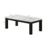 Modern Giga 3-piece living room table set with faux marble tops and wooden legs in black and white, featuring sleek design and clean lines.