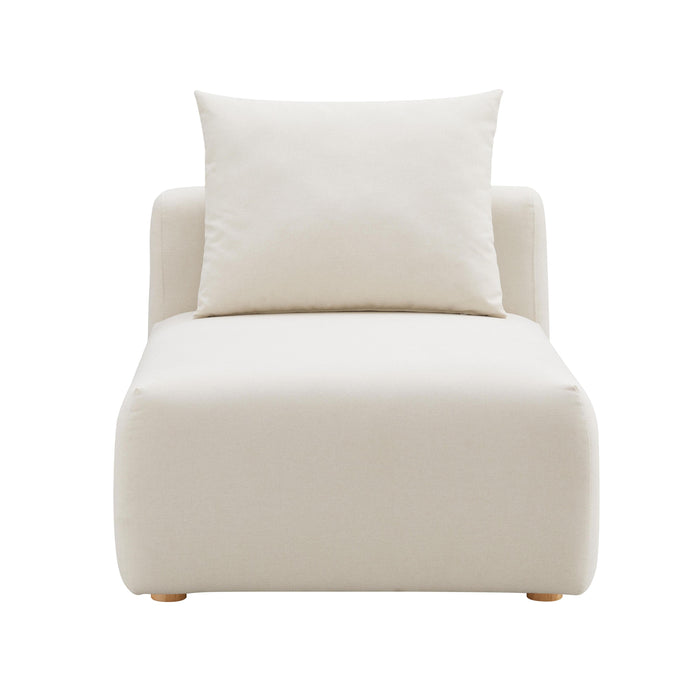 Hangover - Linen Modular Armless Chair - Cream