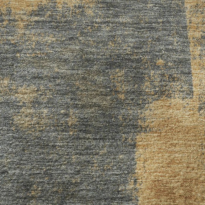 10' X 14' Abstract Washable Area Rug With UV Protection (710094) - Gold / Blue