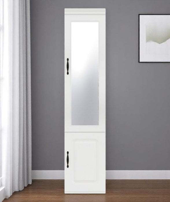 71" Wood Mirro Two Door Combo Dresser - White