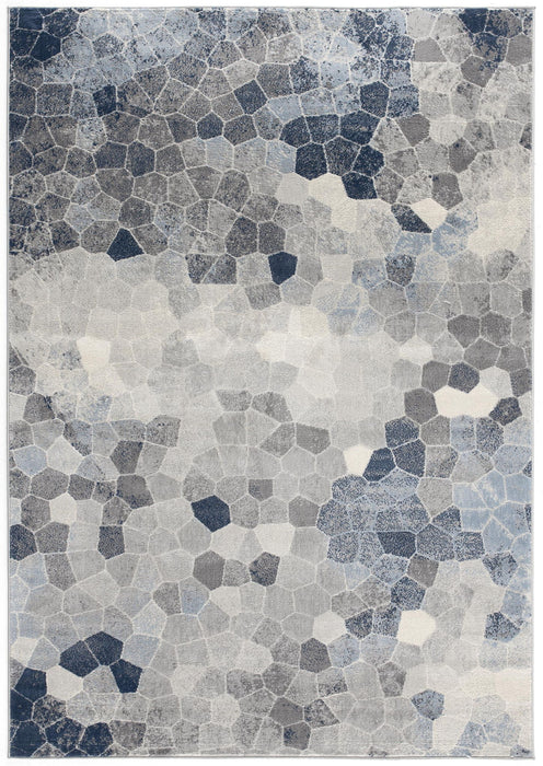 8' x 11' Cobblestone Pattern Area Rug - Navy Blue