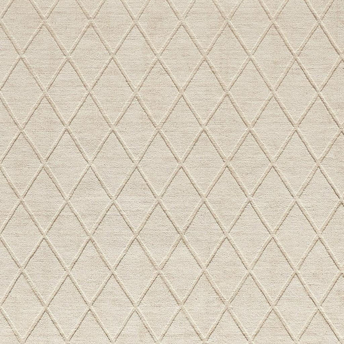 8' X 10' Wool Geometric Hand Woven Area Rug (573167) - Ivory