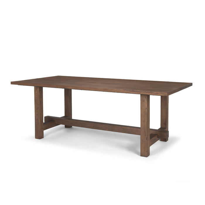 84" Solid Wood Trestle Base Dining Room Table - Brown