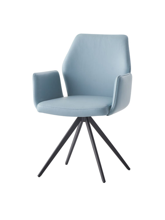 Upholstered Leather Dining Side Chair - Sage