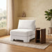 Meridian Furniture velvet upholstered armless chair from Hammond collection, stationary design with plush fabric and modern style.