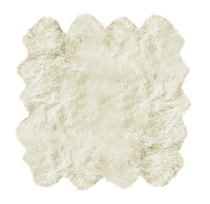 6' x 8' New Zealand Sheepskin Area Rug - Natural