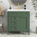 Giga bathroom vanity with top sink, storage cabinet, two drawers, and tip-out drawer in a modern white design