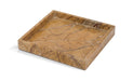 Michael genuine marble tray by Meridian Furniture, featuring a sleek rectangular design with polished marble surface and gold-tone edges.