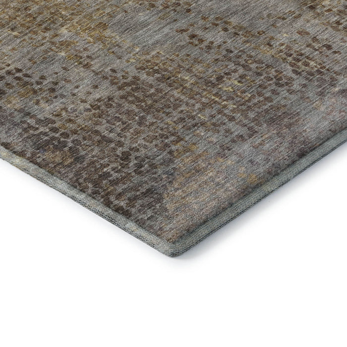 10' X 14' Abstract Washable Area Rug With UV Protection (717350) - Brown / Taupe