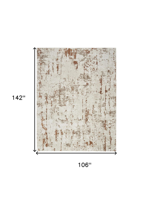 9' X 12' Abstract Area Rug (551399) - Cream