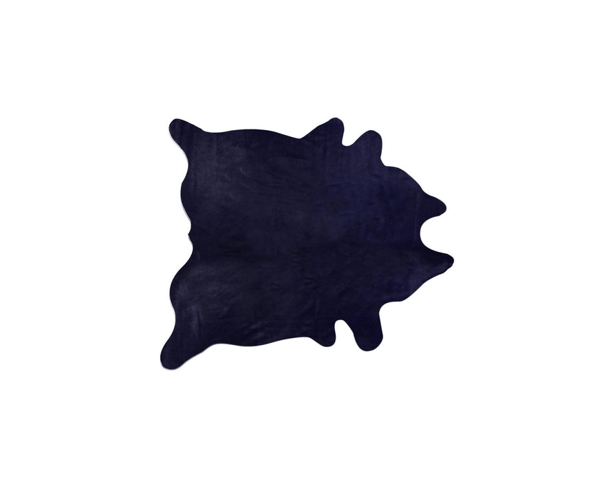 5' x 7' Hand Knotted Area Rug - Midnight Cowhide