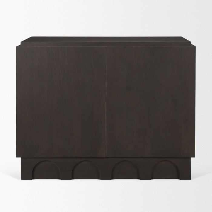 Accent Cabinet With Two Doors - Dark Brown / Brown