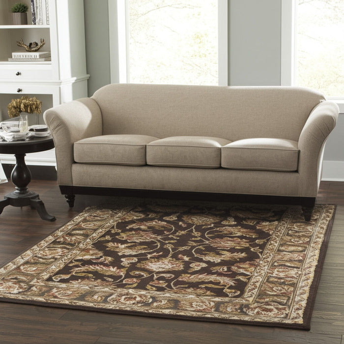5' X 8' Oriental Hand Tufted Area Rug - Brown