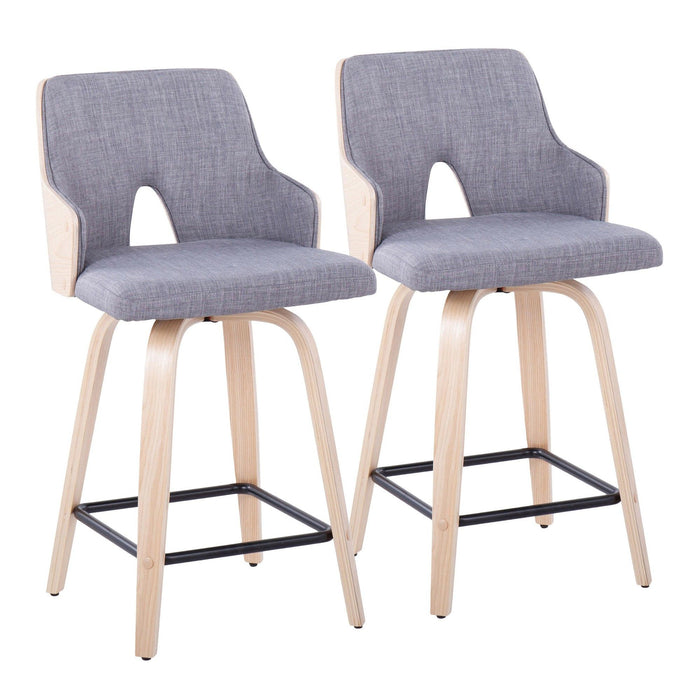 Stella - 24" Fixed-Height Counter Stool (Set of 2) - Natural Base