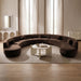 Meridian Furniture Avra 192-inch velvet performance fabric upholstered sectional sofa showcasing plush seating and modern design
