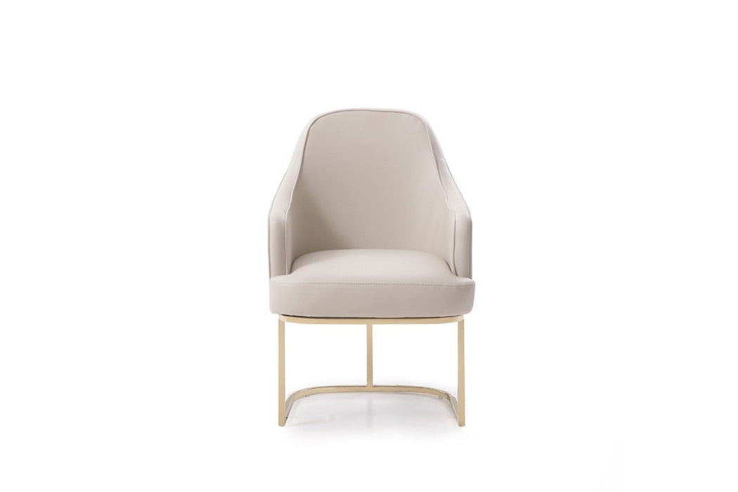 Modern Upholstered Fabric Dining Arm Chair - Gray