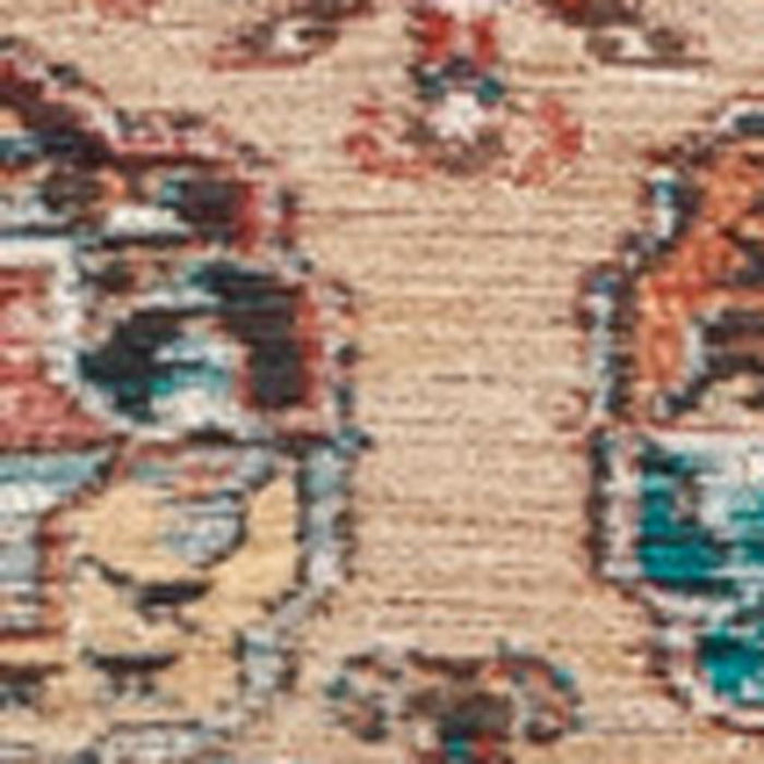 6' X 8' Tribal Washable Area Rug With UV Protection (609960) - Orange / Red